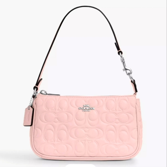 New! Nolita 19 in Signature Leather Silver/Blush (Minibag 😍) 7.5x4.5x2" - Picture 1 of 5